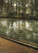 Gustave Caillebotte Riverside through the rain oil on canvas